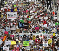 Una de las protestas más numerosas tuvo lugar en la ciudad de Chicago, en el centro del país. (Fuente: AFP) (Fuente: AFP) (Fuente: AFP)