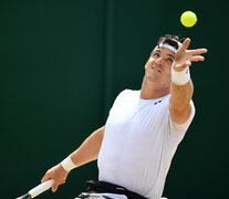 Gustavo Fernández, primer singlista argentino de la historia en consagrarse en Wimbledon. (Fuente: AFP) (Fuente: AFP) (Fuente: AFP)