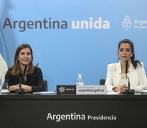 Fernanda Raverta y Luana Volnovich dieron una conferencia en la Casa Rosada.  (Fuente: Télam) (Fuente: Télam) (Fuente: Télam)