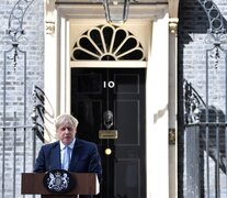 Boris Johnson en su primer discurso como pimer ministro de Gran Bretaña. (Fuente: AFP) (Fuente: AFP) (Fuente: AFP)