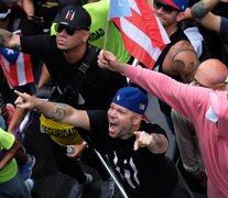 Residente y Bad Bunny participaron de las protestas en Puerto Rico.  (Fuente: AFP) (Fuente: AFP) (Fuente: AFP)