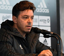 Marcelo Gallardo, en conferencia de prensa.