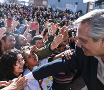 Alberto Fernández, durante su reciente visita a Río Cuarto.