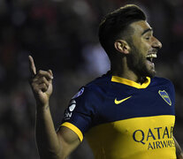 Salvio debuta como titular con la camiseta de Boca. (Fuente: NA) (Fuente: NA) (Fuente: NA)