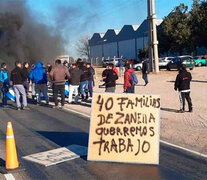 Los trabajadores se manifestaron en la ruta 38.