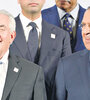 Tillerson y Lavrov en la foto de los cancilleres del G20. (Fuente: AFP)