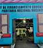 Los dirigentes de la IE vinieron al país y encontraron a los docentes argentinos en pleno conflicto. (Fuente: Pablo Piovano)