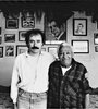Junto al gran Obdulio Varela, en el quincho de su casa en Villa Española, Montevideo, 1992.