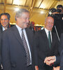 El presidente Mauricio Macri les sonríe a Alejandro Bulgheroni (Bridas), Cristiano Rattazzi (Fiat) y Paolo Rocca (Techint).