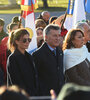 Macri con su esposa, el gobernador Lifschitz y la intendenta Fein en el breve acto de ayer. (Fuente: Sebastián Granata)