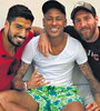 Suárez, Neymar y Messi ayer se juntaron fuera de la cancha.