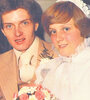 Ian y Deborah el día de su casamiento, el 23 de agosto de 1973.