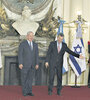 El primer ministro israelí Benjamín Netanyahu junto al presidente Mauricio Macri. (Fuente: DyN)