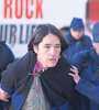 Romina Jones Huala en el momento de su detención en San Carlos de Bariloche. (Fuente: Alejandra Bartoliche)