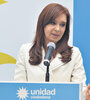 La ex presidenta Cristina Fernández respondió preguntas de medios nacionales e internacionales. (Fuente: DyN)