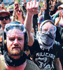 Activistas AntiFa durante una manifestación en San Francisco, California, en septiembre