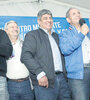 Sergio Palazzo, Pablo Moyano y otros dirigentes que participaron ayer del plenario de la Corriente Federal.