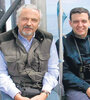 Jorge Bergallo y su hijo Juan Ignacio, ex comandante y oficial del submarino perdido.