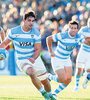 Los Pumas marcaron tres tries, el primero logrado por el debutante Sebastián Cancelliere.