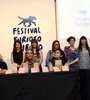 Parte del equipo organizador del Festival Furioso de Dibujo, durante el lanzamiento.