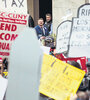 Protestas en contra de la reforma fiscal en el distrito financiero de Nueva York. (Fuente: AFP)