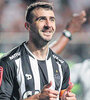 Lucas Pratto con la camiseta del Mineiro, el club que lo transfirió al San Pablo, actual dueño de su pase. (Fuente: AFP)