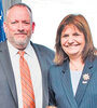 La ministra Bullrich con el titular de la DEA durante su reciente visita a Estados Unidos. (Fuente: Télam)
