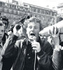 Los estudiantes iniciaron la ocupación de universidades en marzo del 68; en la foto uno de sus líderes, Daniel Cohn Bendit. (Fuente: AFP)