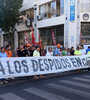 El gremio aceitero se movilizó ayer hasta la sede de Trabajo donde se realizó la audiencia. (Fuente: Sebastián Granata)