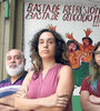 Gustavo Bombini, Noelia Rivero y Belén Giannini, de la carrera de Letras. (Fuente: Bernardino Avila)