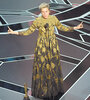 Con el Oscar por el piso, Frances McDormand arengó a las mujeres presentes en el Dolby Theatre. (Fuente: AFP)