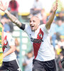 Pinola festeja el segundo de River en Florencio Varela. (Fuente: Fotobaires)