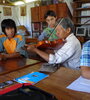 Ensayando con Don Germán Mendez, Marcos y otros docentes auxiliares.