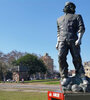 El monumento al revolucionario en el Parque Irigoyen, epicentro de los festejos.