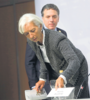 Christine Lagarde, directora gerente del FMI, y el ministro de Hacienda y Finanzas, Nicolás Dujovne.
