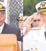 El contraalmirante Luis López Mazzeo y el ex jefe de la Armada Marcelo Srur.