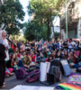 Asamblea en la calle del Foro Feminista contra la OMC, el año pasado, cuando se hizo el foro ministerial en Buenos Aires.