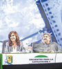 Mario Manrique, Cristina Kirchner, Ricardo Pignanelli y Vanesa Siley en el encuentro del Smata.