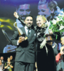 José Luis Salvo y Carla Rossi, representantes de Buenos Aires, al recibir el premio.