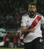 Pratto festeja el primer gol de la noche, luego de una gran jugada colectiva. (Fuente: Alejandro Leiva)