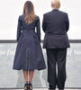 Melania y Trump visitaron en Pensilvania el recién inaugurado monumento la Torre de las Voces. (Fuente: AFP)