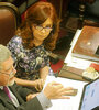 La ex presidenta Cristina Kirchner habló en la madrugada de ayer en la sesión por el Presupuesto. (Fuente: Guadalupe Lombardo)