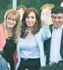 Verónica Magario, Cristina Kirchner y Fernando Espinoza. (Fuente: Matanza Digital)