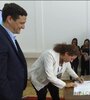 La presidenta comunal de Arequito, Paola Forcada, se sumó a la iniciativa lanzada por Neri, presidente de la EPE.