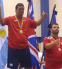 Juan Pablo Castet, campeón de tenis de mesa en Portugal.