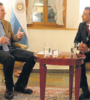 El presidente Mauricio Macri y el empresario Sunny Varkey.