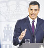 Sánchez defendió su gestión ayer en el Palacio de la Moncloa al anunciar las elecciones. (Fuente: AFP)