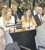 Juan José Galeano, Hugo Anzorreguy y Rubén Beraja, durante la lectura de la sentencia por el encubrimiento del atentado a la AMIA. (Fuente: NA)