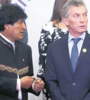 En la última visita de Evo Morales, en 2018, no se vio con Mauricio Macri. (Fuente: EFE)