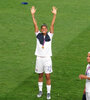 La entrerriana Soledad Jaimes durante los festejos de Olympique Lyon.